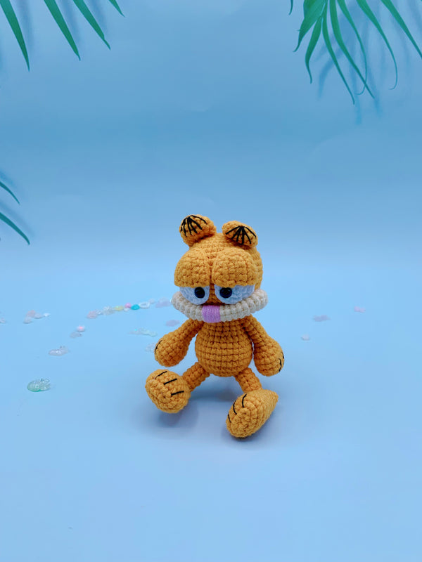 Handcrafted Crochet Keychain - Special Gift featuring Garfield the Cat