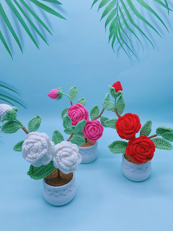 Handcrafted Camellia Desktop Miniature Bonsai Landscape