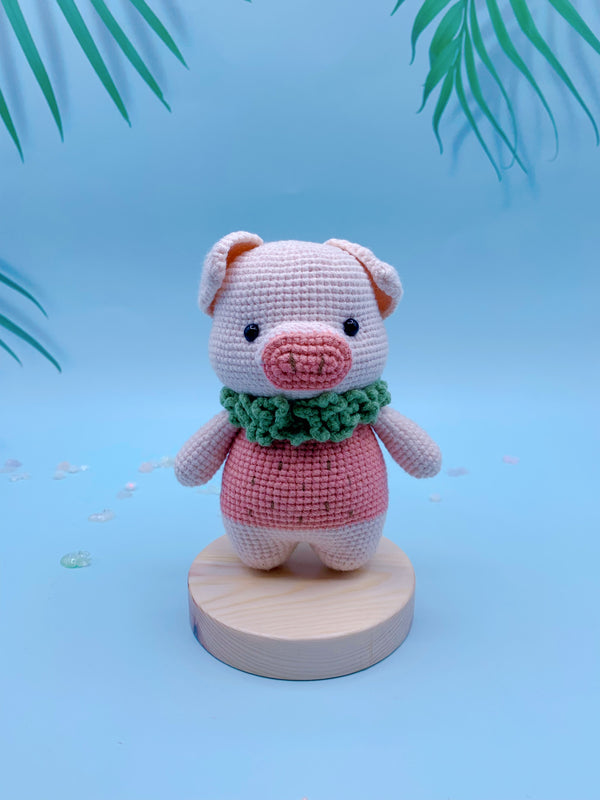 Handcrafted Crochet Dolls - Strawberry Pig and Pineapple Pig