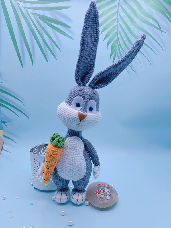 Handcrafted Bunny Who Loves Carrots - A Special Gift