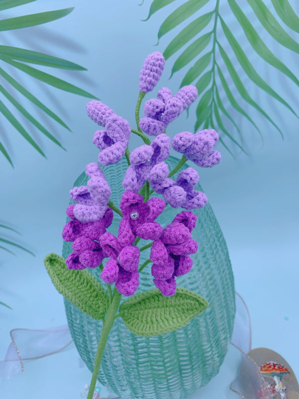 Handcrafted Crochet Lilac Flowers for Home Decoration
