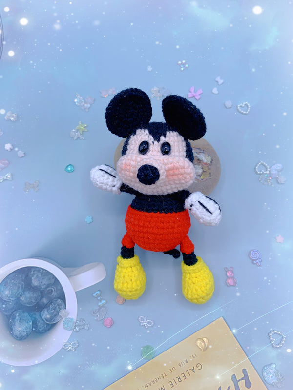 Mickey Crochet Keychain Ornament – Handcrafted Disney Magic