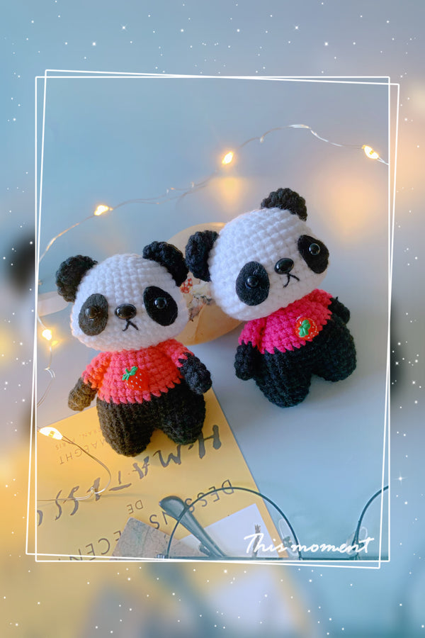 Adorable Handcrafted Panda Keychain Mini Plush Toy