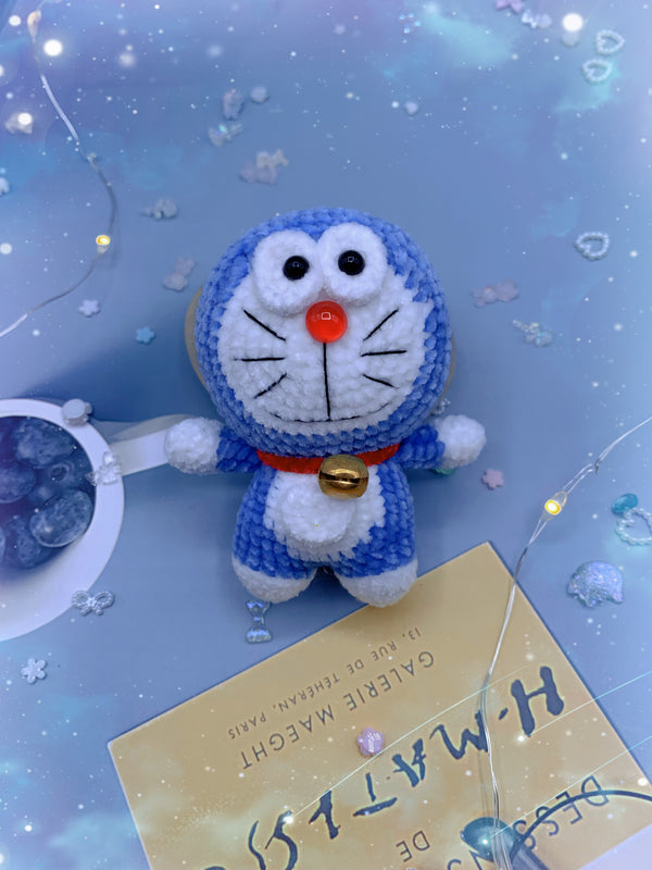 Handcrafted Doraemon Crochet Keychain Hanging Decoration