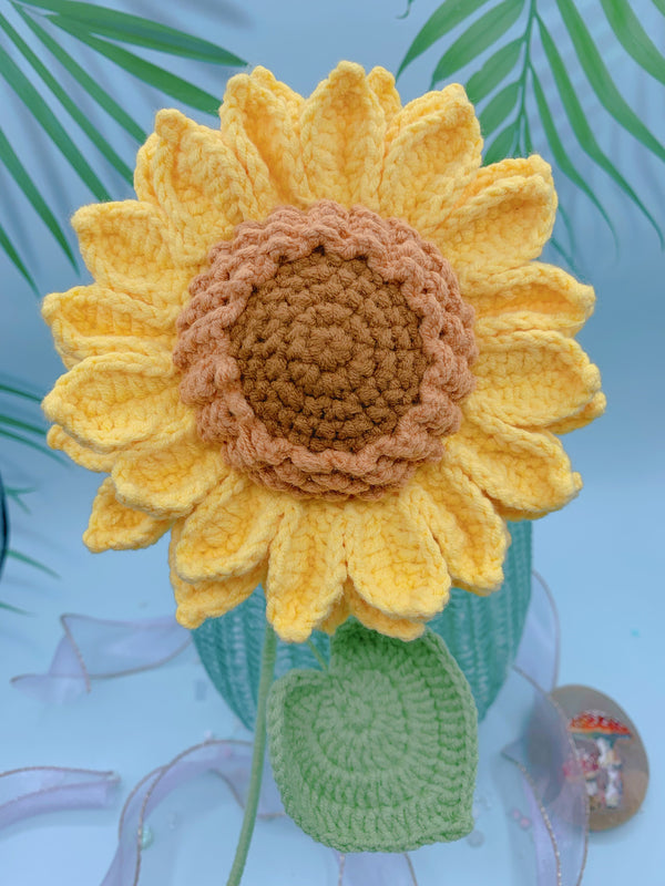 Handcrafted Crochet Sunflower Flower