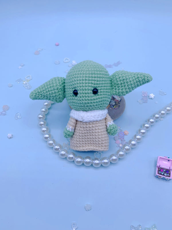 Handcrafted Crochet Keychain Ornament - Baby Yoda