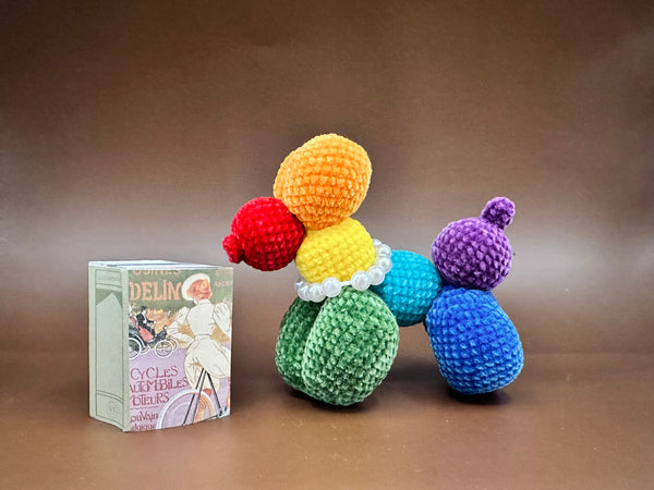 Handcrafted Crochet Balloon Dog Mini Plush Toy"