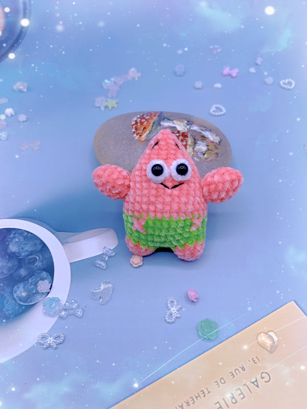 Handcrafted Crochet Keychain Ornament - Mini Patrick Star