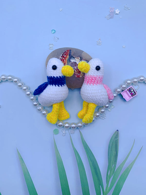 Handcrafted Crochet Duckling Keychain Dangler